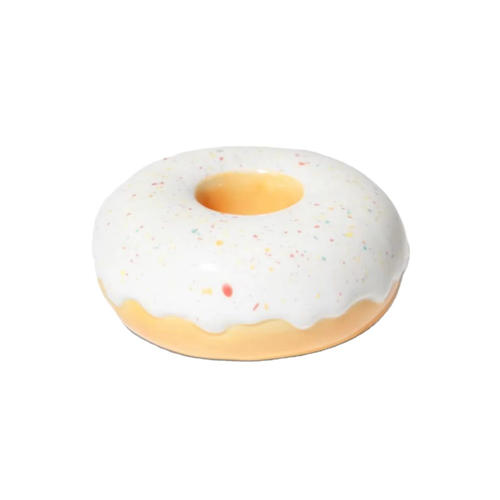 Donut Pink & White Fast Food Candle Holder Ceramic Crafts