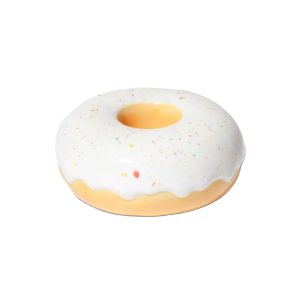 Donut Pink & White Fast Food Candle Holder Ceramic Crafts