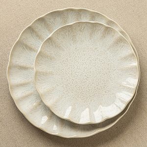 Kiln-Changed Vintage Ceramic Dinner Plate