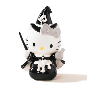 Blue Sky Clayworks Hello Kitty Brew Figurine, Ceramic, 5″ L x 4.125″ W x 7.25″ H, Monochrome Cauldron Cutie