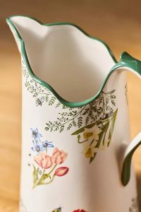 Eden Floral Scalloped Ceramic Jug View 2