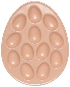 Now Designs Deviled Egg Tray, Robin Blue – Holds Dozen Eggs | Stoneware View 2