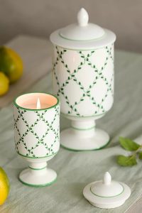 Ceramic Jar Candle, Green Ivy