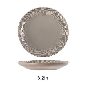 Japanese-Inspired Ceramic Plate – Elegant 8.2-Inch Dining Upgrade View 2