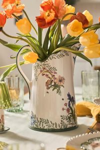 Eden Floral Scalloped Ceramic Jug