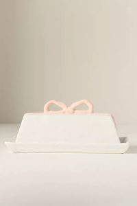 Benedita Bow Ceramic Stoneware Butter Dish